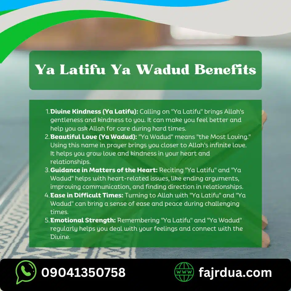 Ya Latifu Ya Wadud Benefits