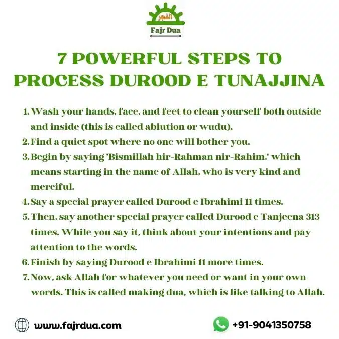 7 Powerful Steps To Process Durood E Tunajjina