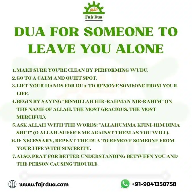 Dua For Someone To Leave You Alone