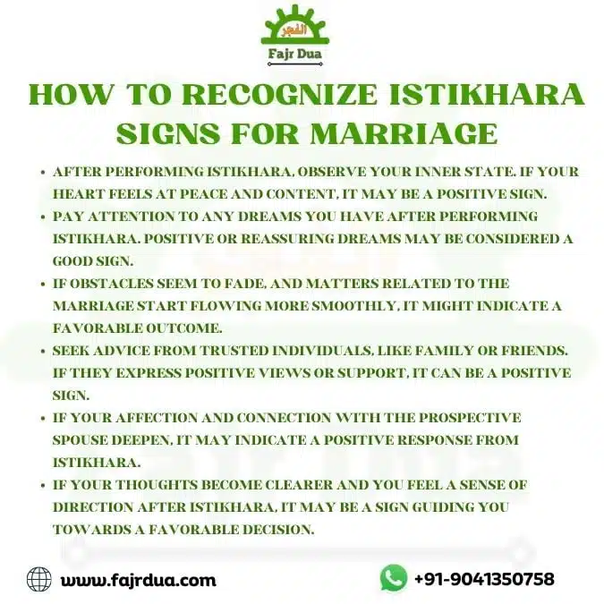 How To Recognize Istikhara Signs For Marriage