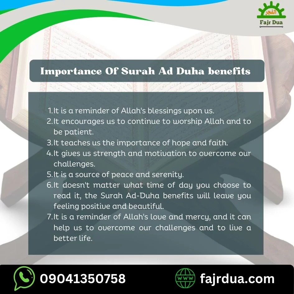 Importance Of Surah Ad Duha Benefits In Islam