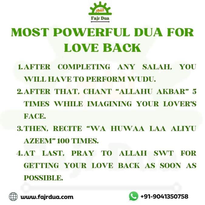 Most Powerful Dua For Love Back