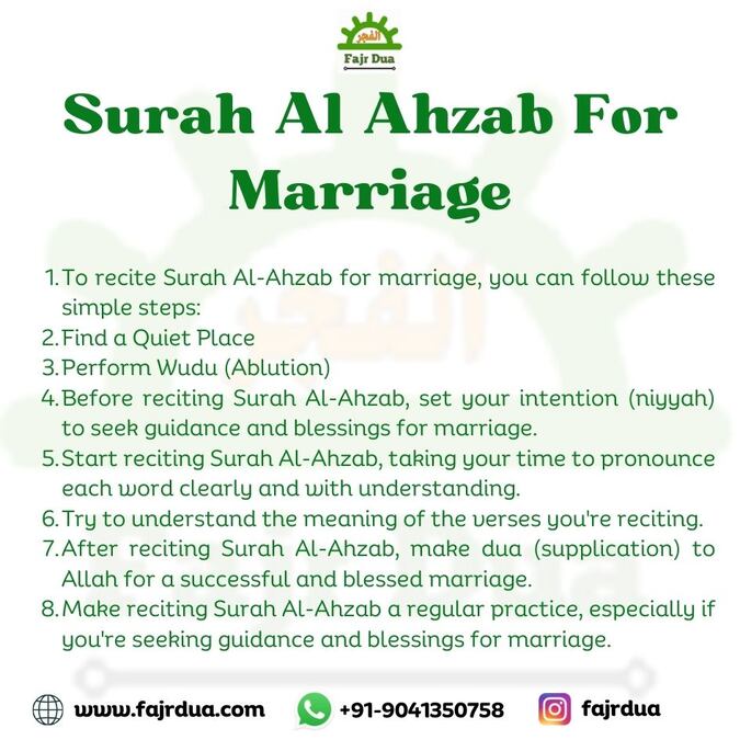 Surah Al Ahzab For Marriage 1