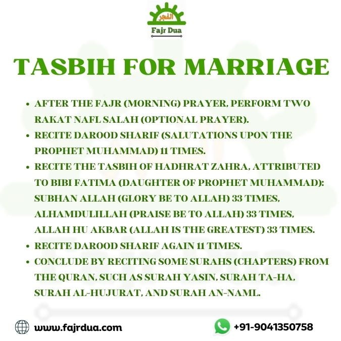 Effective Dua For Marriage (Marriage Dua) Tasbih For Marriage