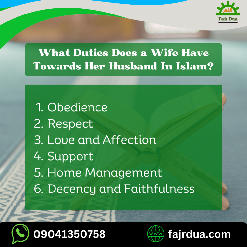 Duties of Wife For Husband in Islam - Fajr Dua