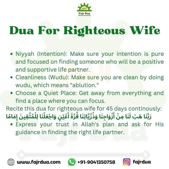 Powerful Dua For Righteous Spouse In Islam Dua For Righteous Wife