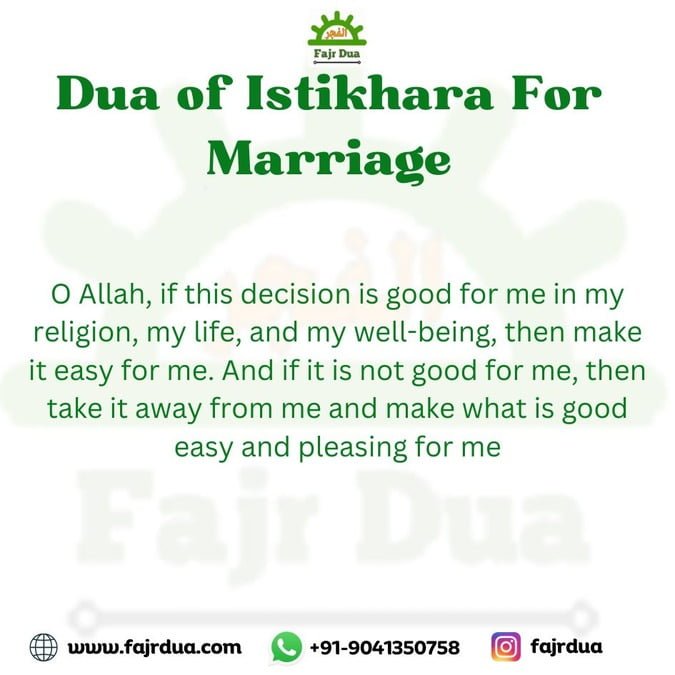 Dua Of Istikhara For Marriage