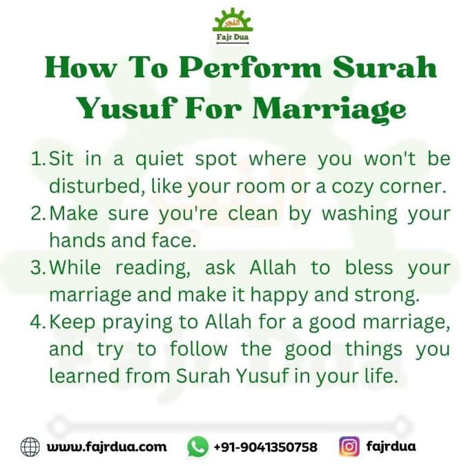 Surah Yusuf Benefits For Marriage How To Perform Surah Yusuf For Marriage