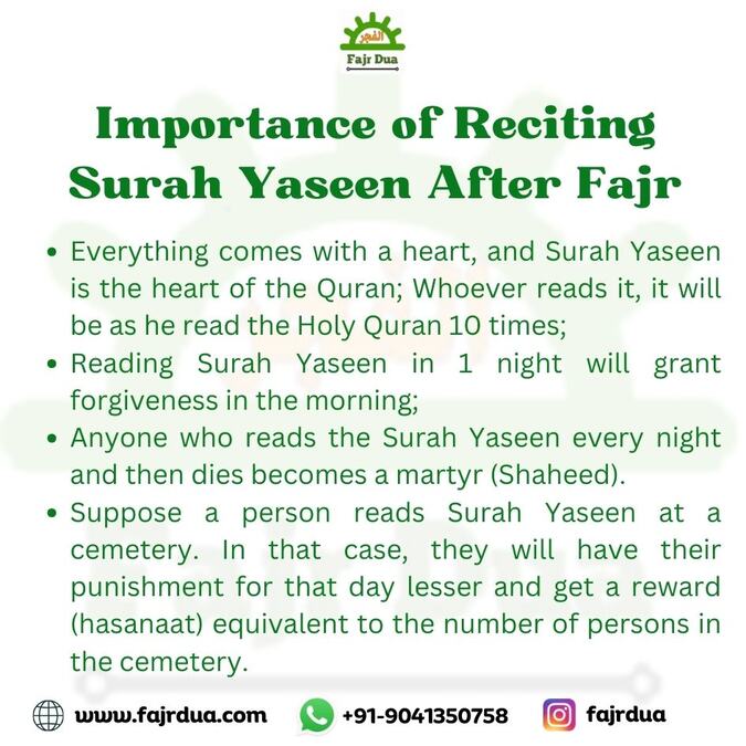 6 Benefits Of Surah Yaseen Reading And Reciting Importance Of Reciting Surah Yaseen After Fajr