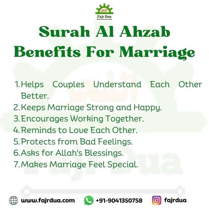 Surah Ahzab For Marriage – Surah Al Ahzab Benefits Surah Al Ahzab Benefits For Marriage