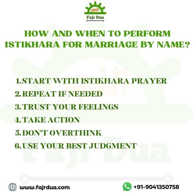 Istikhara For Marriage By Name - How To Perform Istikhara How And When To Perform Istikhara For Marriage By Name?