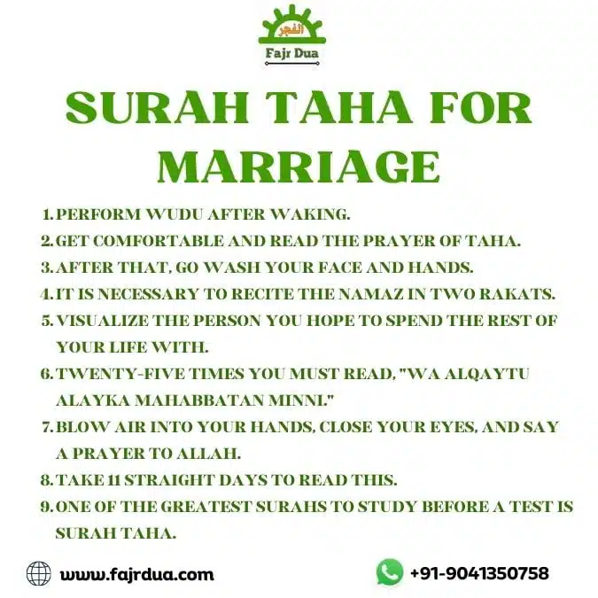 Surah Taha For Marriage