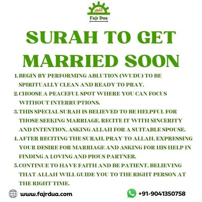 Surah To Get Married Soon