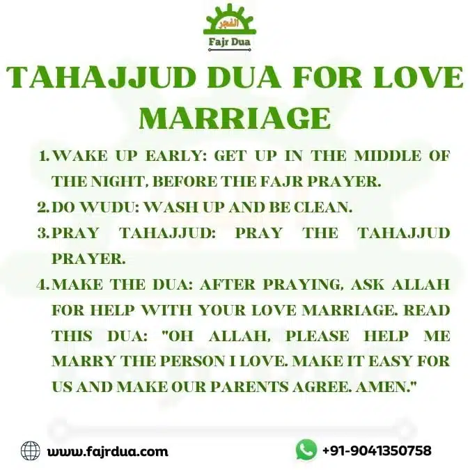 Tahajjud Dua For Love Marriage