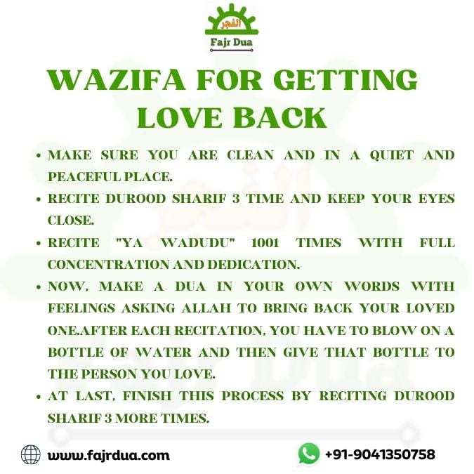 Wazifa For Getting Love Back