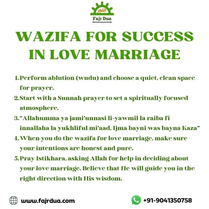  Wazifa For Success In Love Marriage