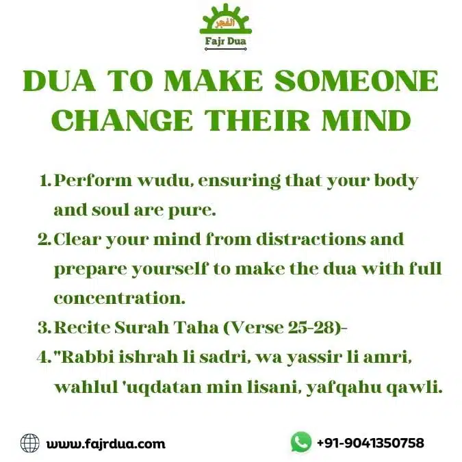 Dua To Make Someone Change Their Mind